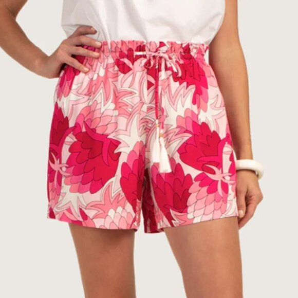 Trina Turk 'Sierra' Printed Pull-On Shorts, Flower Child, Pink Multicolor - Picture 1 of 2